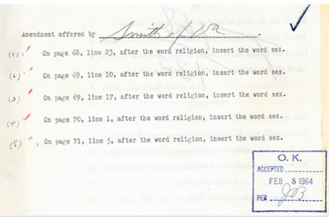 Rep. Howard Smith added an amendment to the act 